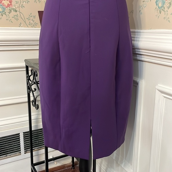 Jason Wu Runway Collection Purple Wool & Silk Lined Fitted Dress 8 (best fits 4) - Picture 6 of 8